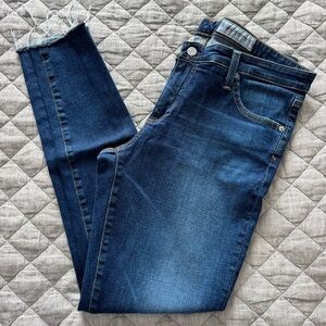 Ag Adriano Goldschmied The Legging Ankle Super Skinny Jeans, Raw Hem, Size 32
